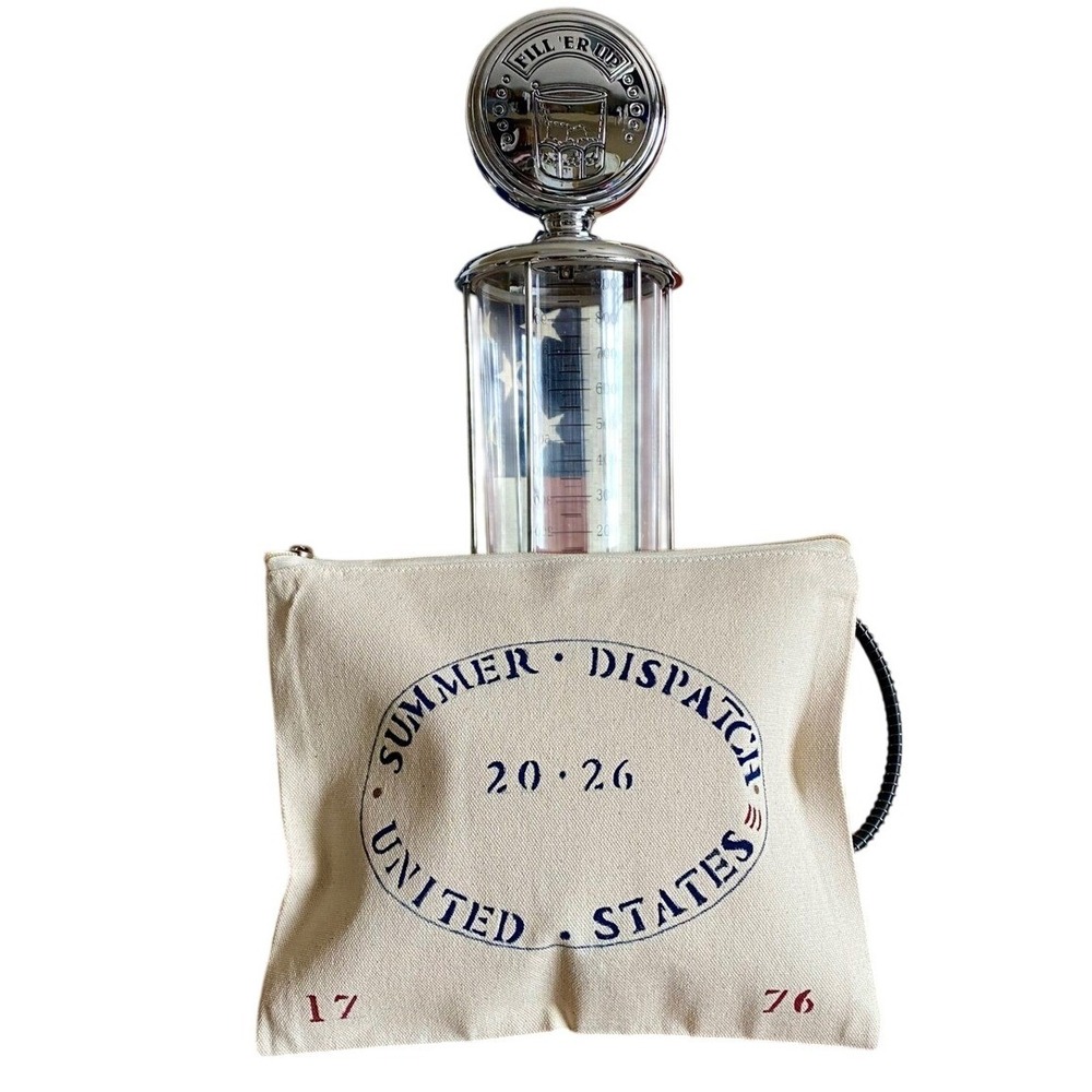 Summer Dispatch Leisure Pouch Hand Painted Americana Canvas Travel Organizer